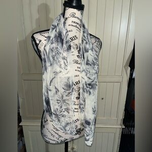 City Silk Sheer Floral Textured Scarf